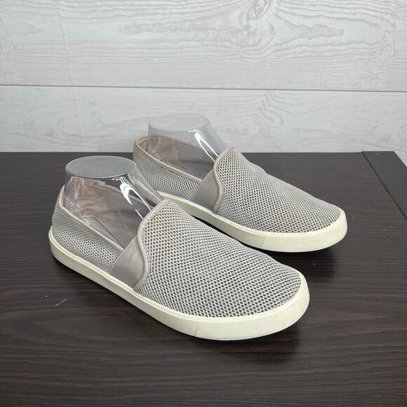 Vince Blair light gray leather perforated slip on sneakers Size 8 - Picture 2 of 9